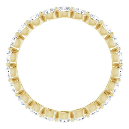 14K Yellow Gold 1 1/3 CTW Natural Diamond Eternity Band