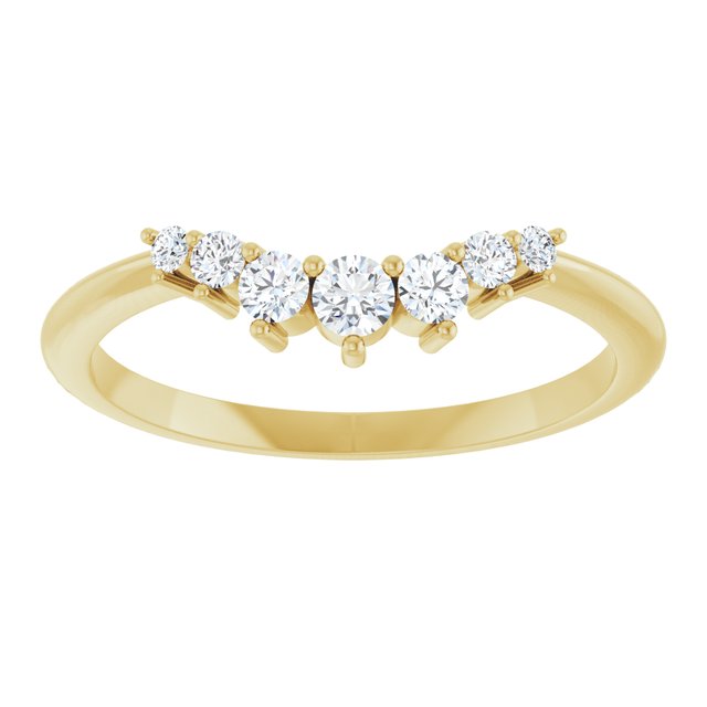 1/5 CTW Lab-Grown Diamond Contour Band, 21.15 mm