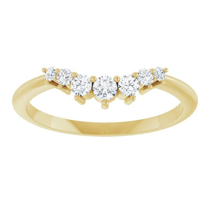 1/5 CTW Lab-Grown Diamond Contour Band, 21.15 mm