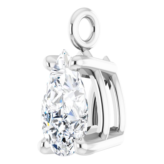 1/5 CT Natural Diamond Dangle, 3.55 mm x 7.09 mm
