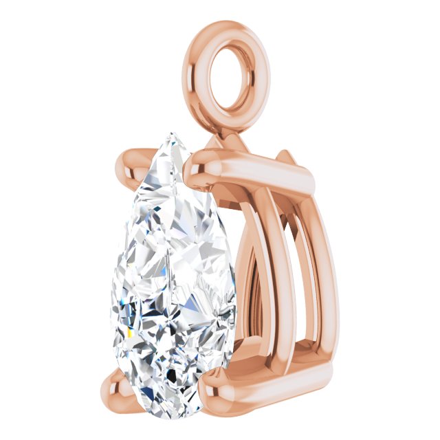 1/5 CT Natural Diamond Dangle, 3.55 mm x 7.09 mm
