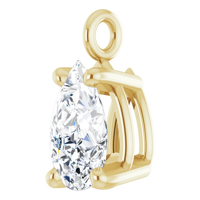 1/5 CT Lab-Grown Diamond Dangle, 3.55 mm x 7.09 mm