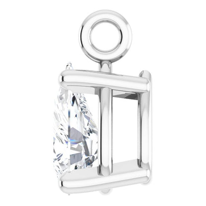 1/5 CT Natural Diamond Dangle, 3.55 mm x 7.09 mm