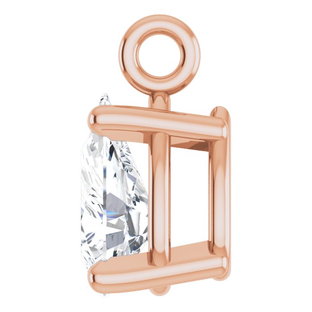 1/5 CT Lab-Grown Diamond Dangle, 3.55 mm x 7.09 mm