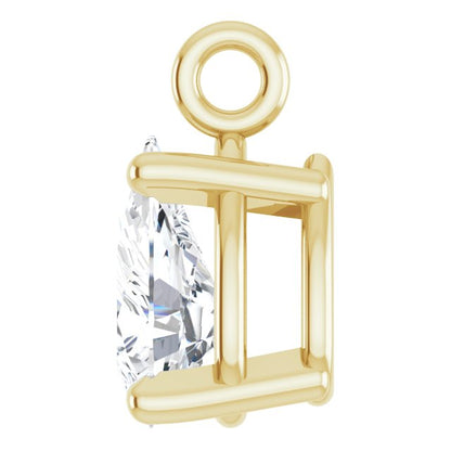 1/5 CT Natural Diamond Dangle, 3.55 mm x 7.09 mm
