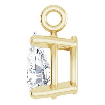 1/5 CT Lab-Grown Diamond Dangle, 3.55 mm x 7.09 mm