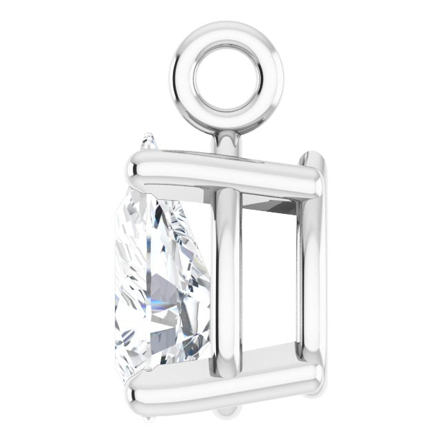 1/5 CT Lab-Grown Diamond Dangle, 3.55 mm x 7.09 mm