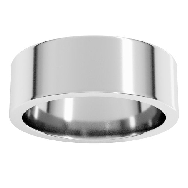 14K White Gold Comfort-Fit Flat Band