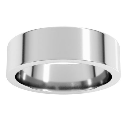 18K Palladium White Gold Comfort-Fit Flat Band