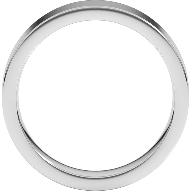 18K Palladium White Gold Comfort-Fit Flat Band