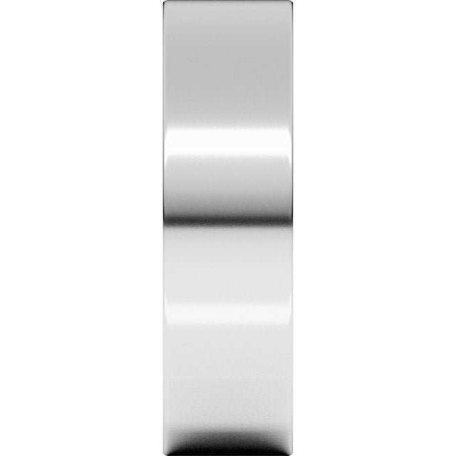 18K Palladium White Gold Comfort-Fit Flat Band
