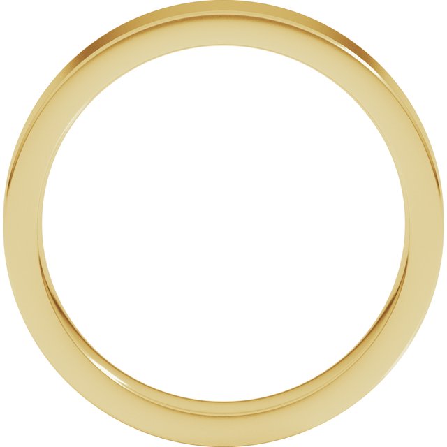 14K Yellow Gold Comfort-Fit Flat Band, 14 mm