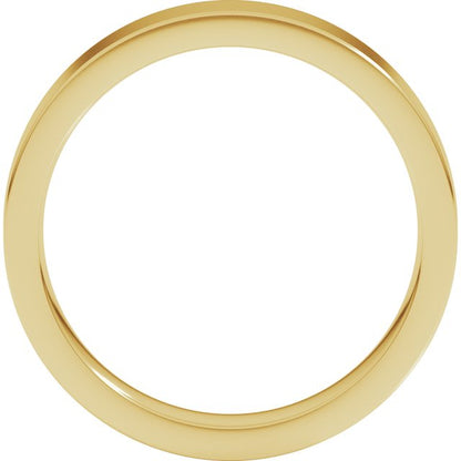14K Yellow Gold Comfort-Fit Flat Band, 14 mm