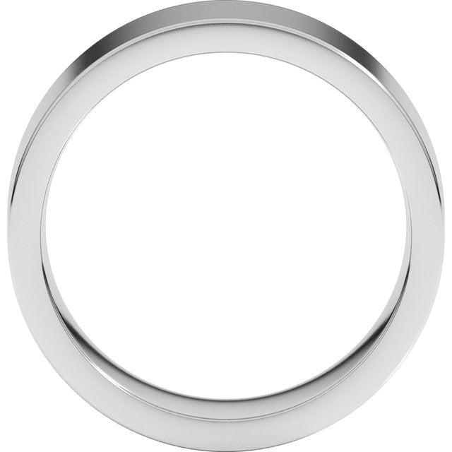14K White Gold Comfort-Fit Flat Band