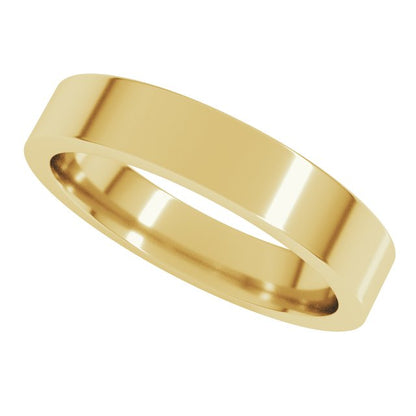 14K Yellow Gold Comfort-Fit Flat Band, 14 mm