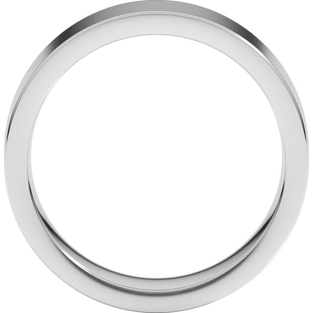 18K Palladium White Gold Comfort-Fit Flat Band