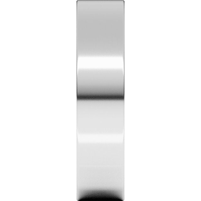 18K Palladium White Gold Comfort-Fit Flat Band