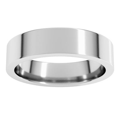 18K Palladium White Gold Comfort-Fit Flat Band