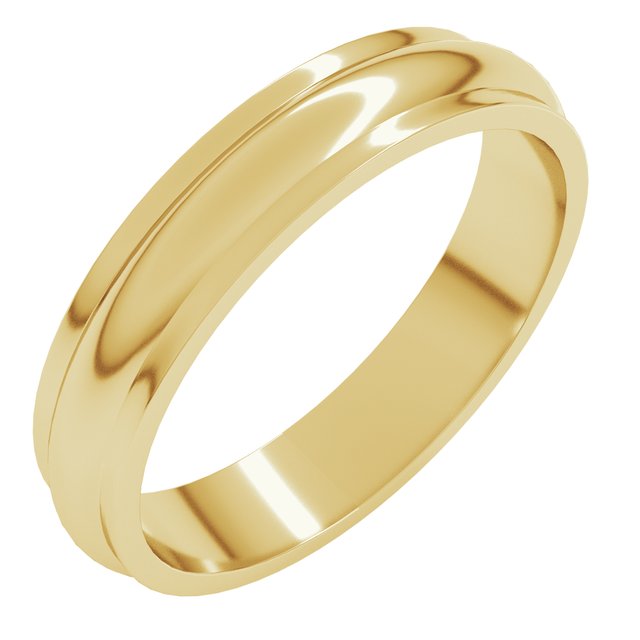 Stepped-Edge Half Round Band