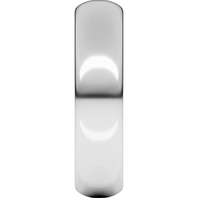 18K Palladium White Gold Half Round Band
