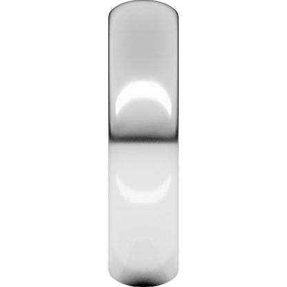 18K Palladium White Gold Half Round Band