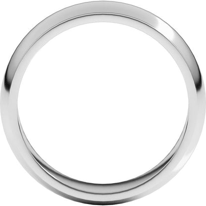 Sterling Silver Stepped-Edge Half Round Band