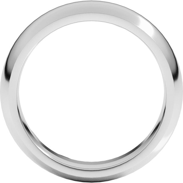 14K X1 White Gold Comfort-Fit Half Round Band