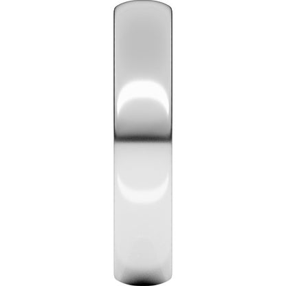 14K X1 White Gold Lightweight Half Round Band