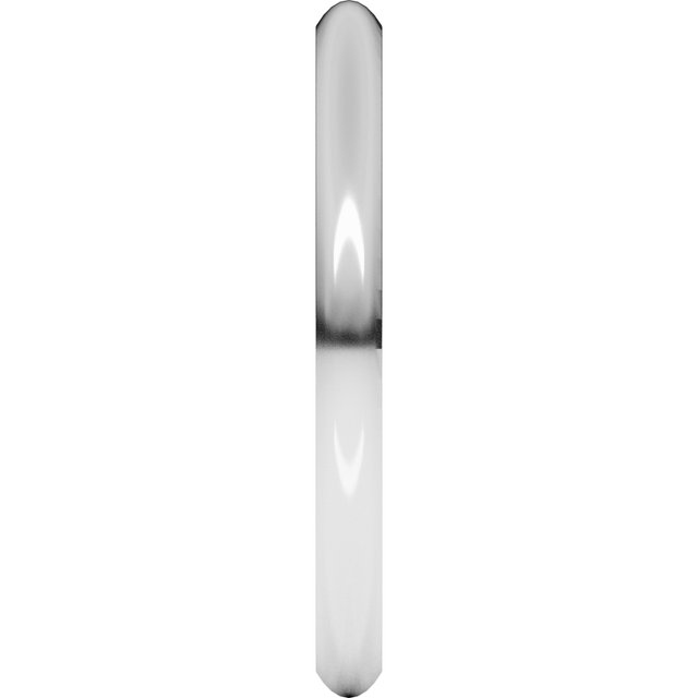 14K X1 White Gold Comfort-Fit Half Round Band