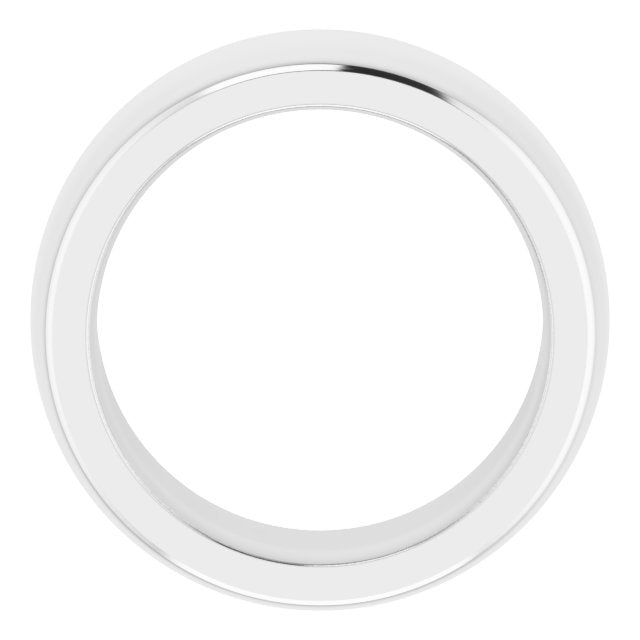 Platinum Half Round Band