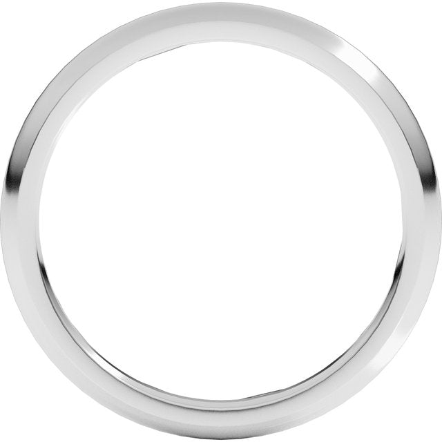 18K Palladium White Gold Comfort-Fit Half Round Band