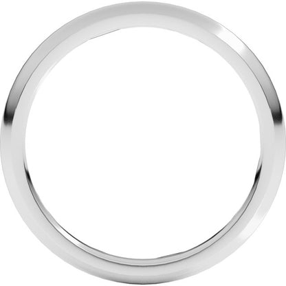 18K Palladium White Gold Comfort-Fit Half Round Band