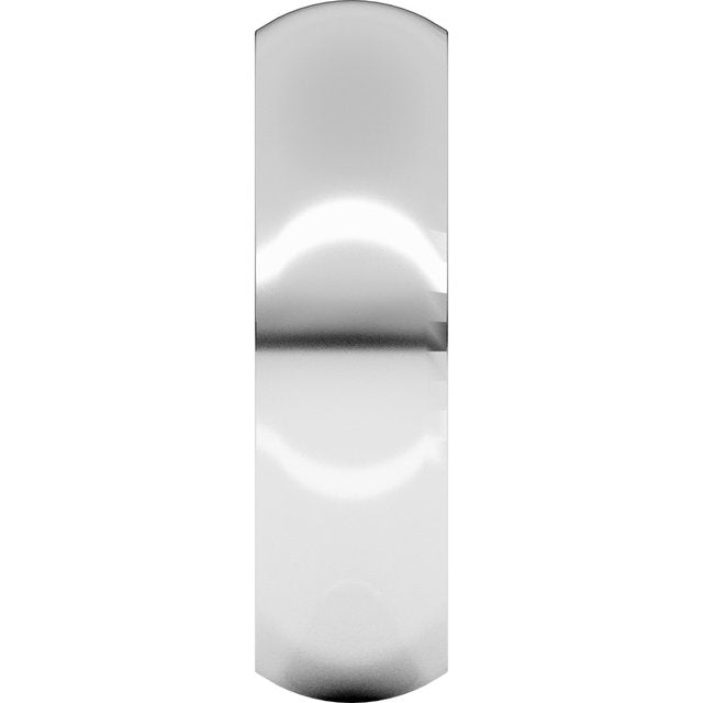 14K X1 White Gold Comfort-Fit Half Round Band