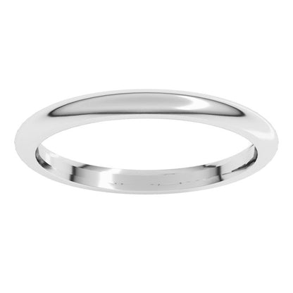 18K Palladium White Gold Comfort-Fit Half Round Band