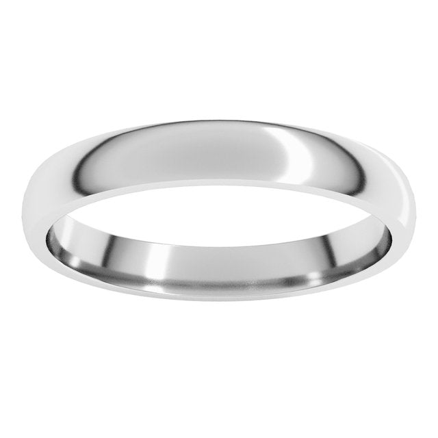 Sterling Silver Lightweight Comfort-Fit Half Round Band