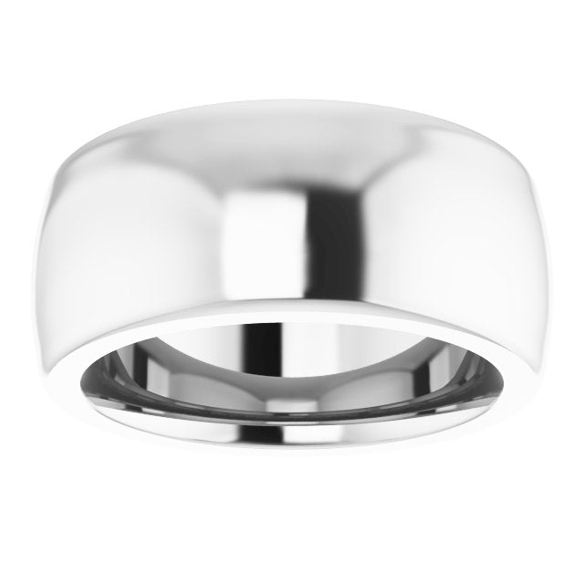 Platinum Half Round Band