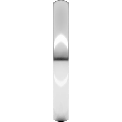 14K White Gold Lightweight Comfort-Fit Half Round Band
