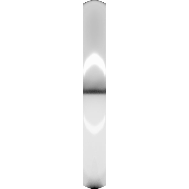 14K White Gold Lightweight Comfort-Fit Half Round Band