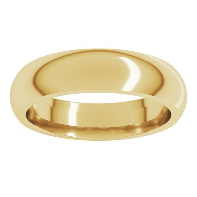 14K Yellow Gold Comfort-Fit Half Round Band