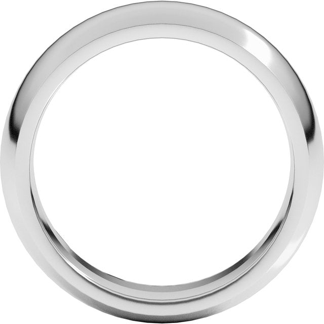 14K X1 White Gold Comfort-Fit Half Round Band