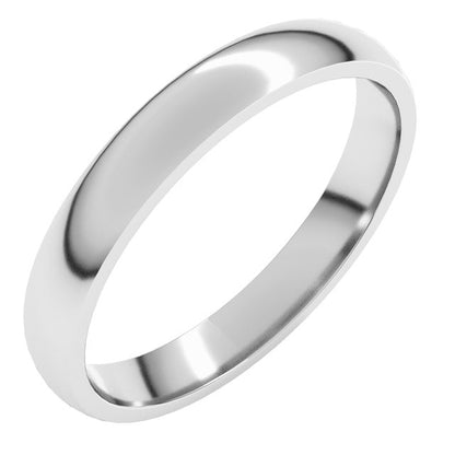 Sterling Silver Lightweight Comfort-Fit Half Round Band