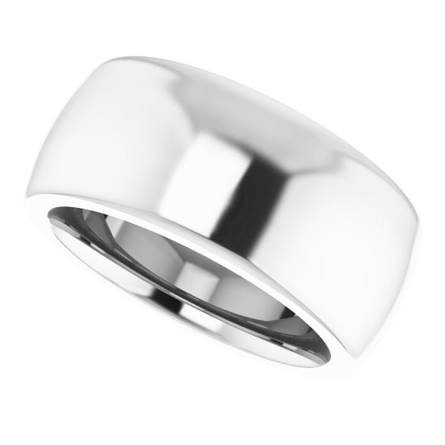 Platinum Half Round Band