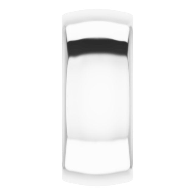 Platinum Half Round Band