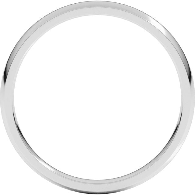 14K White Gold Lightweight Comfort-Fit Half Round Band