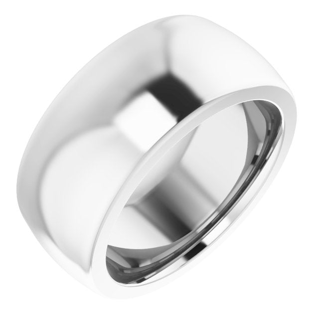 Platinum Half Round Band