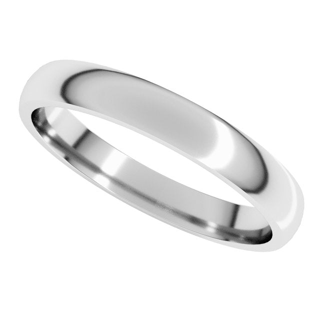 Sterling Silver Lightweight Comfort-Fit Half Round Band
