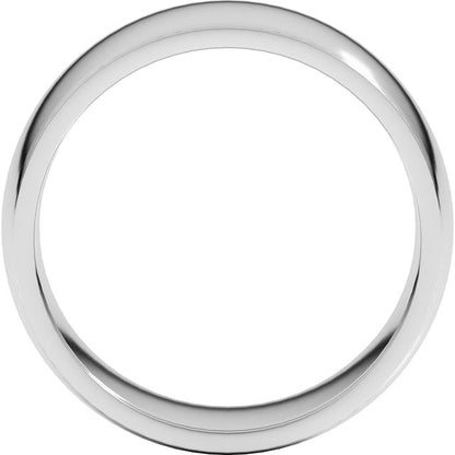 Sterling Silver Lightweight Comfort-Fit Half Round Band