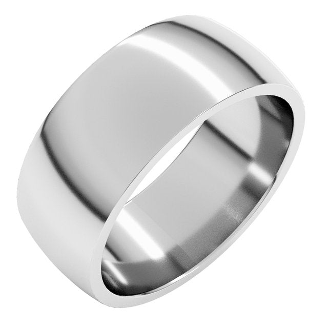 Sterling Silver Lightweight Comfort-Fit Half Round Band