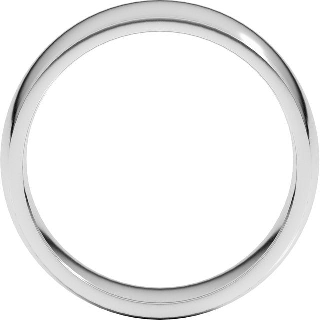 14K White Gold Lightweight Comfort-Fit Half Round Band