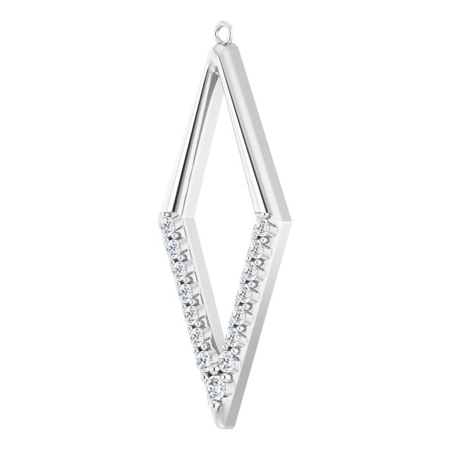 1/5 CTW Natural Diamond Geometric Dangle, 12.6 mm x 30.4 mm